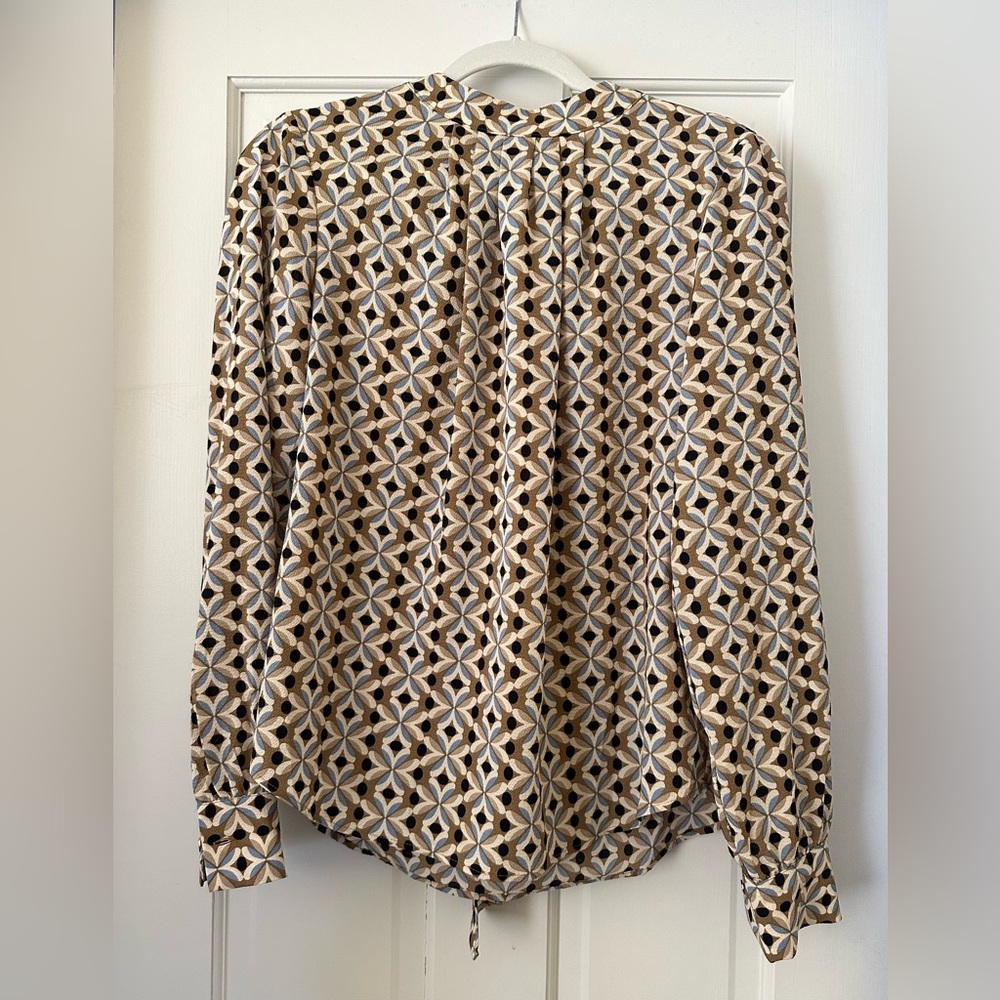 Tommy Hilfiger Beige Geometric Print Blouse